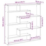vidaXL Étagère cube murale 7 compartiments chêne fumé bois ingénierie