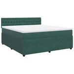 vidaXL Sommier à lattes de lit et matelas Vert foncé 180x200cm Velours