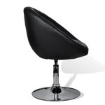 vidaXL Tabourets de bar lot de 2 noir similicuir