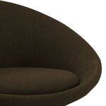 vidaXL Chaises pivotantes à manger lot de 4 marron foncé tissu