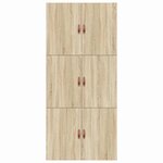 vidaXL Cadre de lit avec rangement Chêne Sonoma 90 x 190 cm