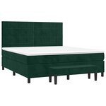 vidaXL Sommier à lattes de lit et matelas Vert foncé 180x200cm Velours