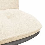 vidaXL Chaise pivotante de bureau crème bouclé comme de la laine tissu