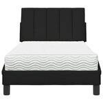 vidaXL Lit avec matelas noir 80x200 cm tissu