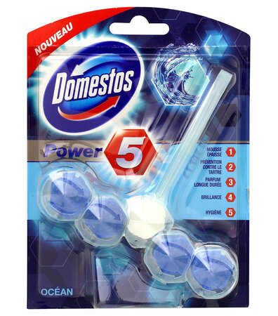 Domestos Bloc Cuvette Power 5 Océan (lot de 4)