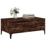 vidaXL Table basse Chêne fumé 90x50x36 5 cm Bois d'ingénierie