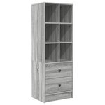 vidaXL Unité de Rangement Grise Sonoma Gris Panneau de particules Moyenne