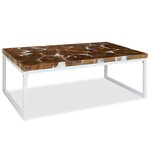 vidaXL Table basse Teck Résine 110x60x40 cm
