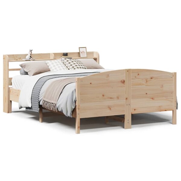 vidaXL Cadre de lit sans matelas 140x190 cm bois de pin massif