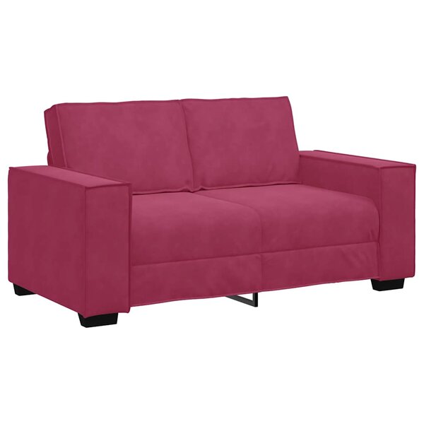 vidaXL Canapé à 2 places Rouge bordeaux 120 cm Velours