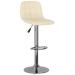 vidaXL Tabourets de bar lot de 2 crème tissu