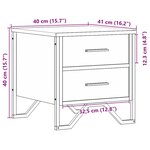 vidaXL Table de chevet chêne marron 40x41x40 cm bois d’ingénierie