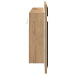 vidaXL Cabinet Miroir LED avec porte Chêne artisanal 100 x 12 x 45 cm