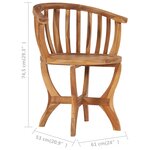 vidaXL Ensemble de bistro de jardin 3 Pièces Bois de teck solide