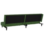 Vidaxl canapé-lit à 2 places vert foncé velours