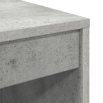 vidaXL Bureau avec Rangement Gris Béton Bois d'ingénierie