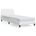 vidaXL Cadre de lit sans matelas blanc 90x200 cm similicuir