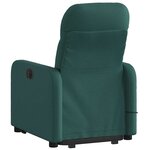 vidaXL Fauteuil inclinable de massage Vert foncé Tissu