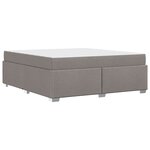 vidaXL Cadre de lit avec matelas Taupe 180 x 200 cm tissu