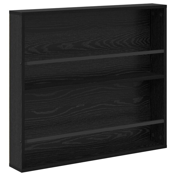 vidaXL Étagère à magazines avec étagère Chêne noir 80 x 12 x 70 cm