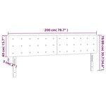 vidaXL Tête de lit à LED Noir 200x5x78/88 cm Velours