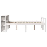 vidaXL Lit bibliothèque sans matelas blanc 160x200 cm bois pin massif