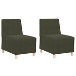 vidaXL Fauteuil 2 Pièces Vert 55 x 74 x 82 cm Cuir suédé faux