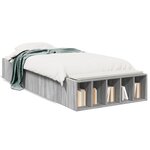 vidaXL Cadre de lit sans matelas sonoma gris 100x200 cm