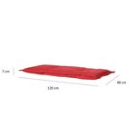 Madison Coussin de banc Panama 120x48 cm Rouge brique