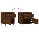 vidaXL Tables de chevet 2 Pièces chêne marron 40x35x50 cm bois ingénierie