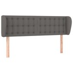 vidaXL Tête de lit avec oreilles Gris 147x23x78/88 cm Similicuir