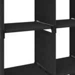 vidaXL Étagère d'affichage 9 cubes Noir 103x30x107 5 cm Tissu
