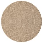 vidaXL Tapis ZIZUR Ø 200 cm aspect de jute intérieur et extérieur