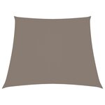 vidaXL Voile de parasol Tissu Oxford trapèze 2/4x3 m Taupe