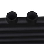 vidaXL Sèche-serviettes eau chaude à rails droits noir 600 x 1424 mm