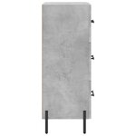 vidaXL Buffet Gris béton 34 5x34x90 cm Bois d'ingénierie