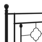 vidaXL Tête de lit de remplacement métal noir 120 cm