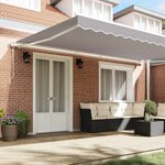 vidaXL Auvent rétractable électrique Gris clair 500 × 300 cm