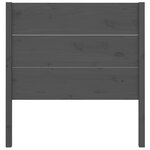 vidaXL Tête de lit Gris 81x4x100 cm Bois massif de pin