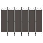 vidaXL Cloison de séparation 6 panneaux Anthracite 240x180 cm