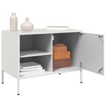 vidaXL Meubles TV 2 Pièces blanc 68x39x50 5 cm acier
