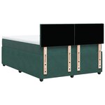 vidaXL Sommier à lattes de lit et matelas Vert foncé 160x200cm Velours