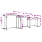 vidaXL Tables basses gigognes 3 Pièces chêne fumé bois d'ingénierie