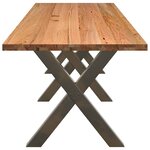 vidaXL Table à manger marron clair bois de chêne massif rectangulaire