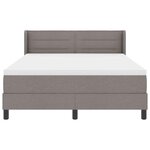 vidaXL Lit à ressorts avec tête de lit Taupe 200 x 140 cm tissu