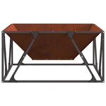 vidaXL Braise Marron 80 x 80 x 40 cm Acier patiné