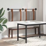 vidaXL Tête de lit suspendue Avec lumière LED Taupe PU antique