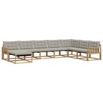 vidaXL Ensemble de canapés d'extérieur 8 pc Blanc et gris clair