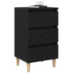 vidaXL Cabinet de chevet Chêne noir 40 x 35 x 69 cm Bois d'ingénierie