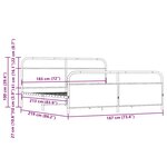 vidaXL Cadre de lit en métal sans matelas chêne marron 183x213 cm